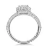 9ct White Gold 0.55ct Round Brilliant Cluster Diamond Ring 