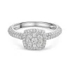 9ct White Gold 0.55ct Round Brilliant Cluster Diamond Ring 