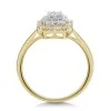 9ct Yellow Gold 0.50ct Round Brilliant Cluster Diamond Ring