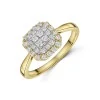 9ct Yellow Gold 0.50ct Round Brilliant Cluster Diamond Ring