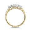 9ct Yellow Gold 0.15ct Round Brilliant Cluster Diamond Ring