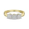 9ct Yellow Gold 0.15ct Round Brilliant Cluster Diamond Ring