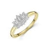 9ct Yellow Gold 0.35ct Cluster Diamond Ring 
