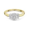 9ct Yellow Gold 0.35ct Cluster Diamond Ring 