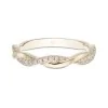 18ct Yellow Gold Brilliant Cut 0.13ct Diamond Twist Eternity Ring