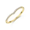 18ct Yellow Gold 0.09ct Round Brilliant Diamond Wishbone Eternity Ring