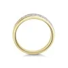 18ct Yellow Gold Round Brilliant 0.28ct Diamond Twisted Circle Ring