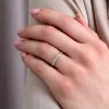 18ct Yellow Gold Round Brilliant 0.28ct Diamond Twisted Circle Ring