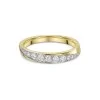 18ct Yellow Gold Round Brilliant 0.28ct Diamond Twisted Circle Ring