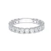 18ct white gold 1.40ct round brilliant 3/4 hoop diamond eternity ring