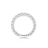 18ct white gold 1.40ct round brilliant 3/4 hoop diamond eternity ring