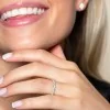 18ct White Gold 0.58ct Round Brilliant Pavé Diamond Twist Eternity Ring