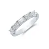 Platinum Emerald Cut 5 Stone 1.50ct Diamond Eternity Ring