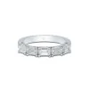 Platinum Emerald Cut 5 Stone 1.50ct Diamond Eternity Ring