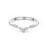 Platinum 0.14ct Round Brilliant and Baguette Diamond Wishbone Eternity Ring