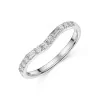 Platinum 0.27ct Round Brilliant & Baguette Diamond Wishbone Eternity Ring