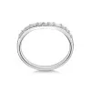 Platinum 0.27ct Round Brilliant & Baguette Diamond Wishbone Eternity Ring