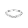 Platinum 0.27ct Round Brilliant & Baguette Diamond Wishbone Eternity Ring