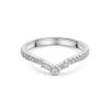 Platinum Round Brilliant & Baguette Cut 0.23ct Diamond Wishbone Eternity Ring