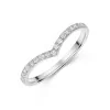 Platinum Round Brilliant 0.20ct Diamond Eternity Wishbone Ring