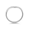 Platinum Round Brilliant 0.20ct Diamond Eternity Wishbone Ring