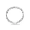 Platinum Round Brilliant 0.15ct Off Set Wishbone Diamond Eternity Ring