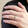 9ct White Gold Brilliant Cut 0.15ct Diamond Shaped Eternity Ring