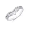 9ct White Gold Brilliant Cut 0.48ct Diamond Shaped Eternity Ring