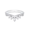 9ct White Gold Brilliant Cut 0.48ct Diamond Shaped Eternity Ring