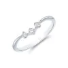 9ct White Gold 0.11ct Diamond Trilogy Wishbone Eternity Ring