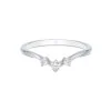 9ct White Gold 0.11ct Diamond Trilogy Wishbone Eternity Ring