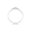 9ct White Gold 0.11ct Diamond Trilogy Wishbone Eternity Ring