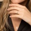 9ct White Gold 0.14ct Diamond Wishbone Eternity Ring