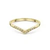 9ct Yellow Gold Brilliant Cut 0.05ct Diamond Wishbone Eternity Ring