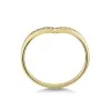 9ct Yellow Gold Brilliant Cut 0.05ct Diamond Wishbone Eternity Ring
