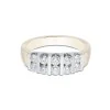 18ct Yellow Gold Round Brilliant Cut 0.75ct Double Row Diamond Fancy Band