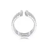 18ct White Gold Marquise And Round Brilliant 1.46ct Diamond Three Row Ring