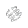 18ct White Gold Marquise And Round Brilliant 1.46ct Diamond Three Row Ring