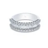 18ct White Gold Baguette and Round Brilliant Cut 1.10ct Diamond Fancy Band