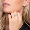 18ct White Gold Brilliant Cut 1.00ct Double Row Diamond Fancy Band