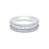 18ct White Gold Baguette and Brilliant Cut 0.77ct Diamond Fancy Band