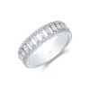 18ct White Gold Baguette And Brilliant Cut Diamond 0.59ct Fancy Band