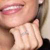 18ct White Gold Baguette And Brilliant Cut Diamond 0.59ct Fancy Band
