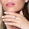 18ct White Gold 0.66ct Diamond Twist Fancy Band Ring 