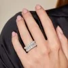 18ct White Gold Baguette and Brilliant Cut 3.00ct Diamond Ring