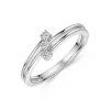 9ct White Gold 0.09ct Diamond Fancy Band