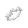 Platinum Pear Cut 2.60ct Diamond Fancy Band