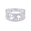 9ct White Gold Round Brilliant Cut 0.29ct Diamond Fancy Band