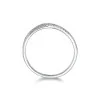 9ct White Gold Brilliant Cut 0.14ct Diamond Twist Fancy Band