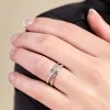 9ct White Gold Brilliant Cut 0.25ct Diamond Cross Over Fancy Band